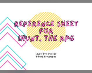 iHunt Abbreviated Reference   - A 4-page rules reference sheet for both Players and Directors of iHunt! 