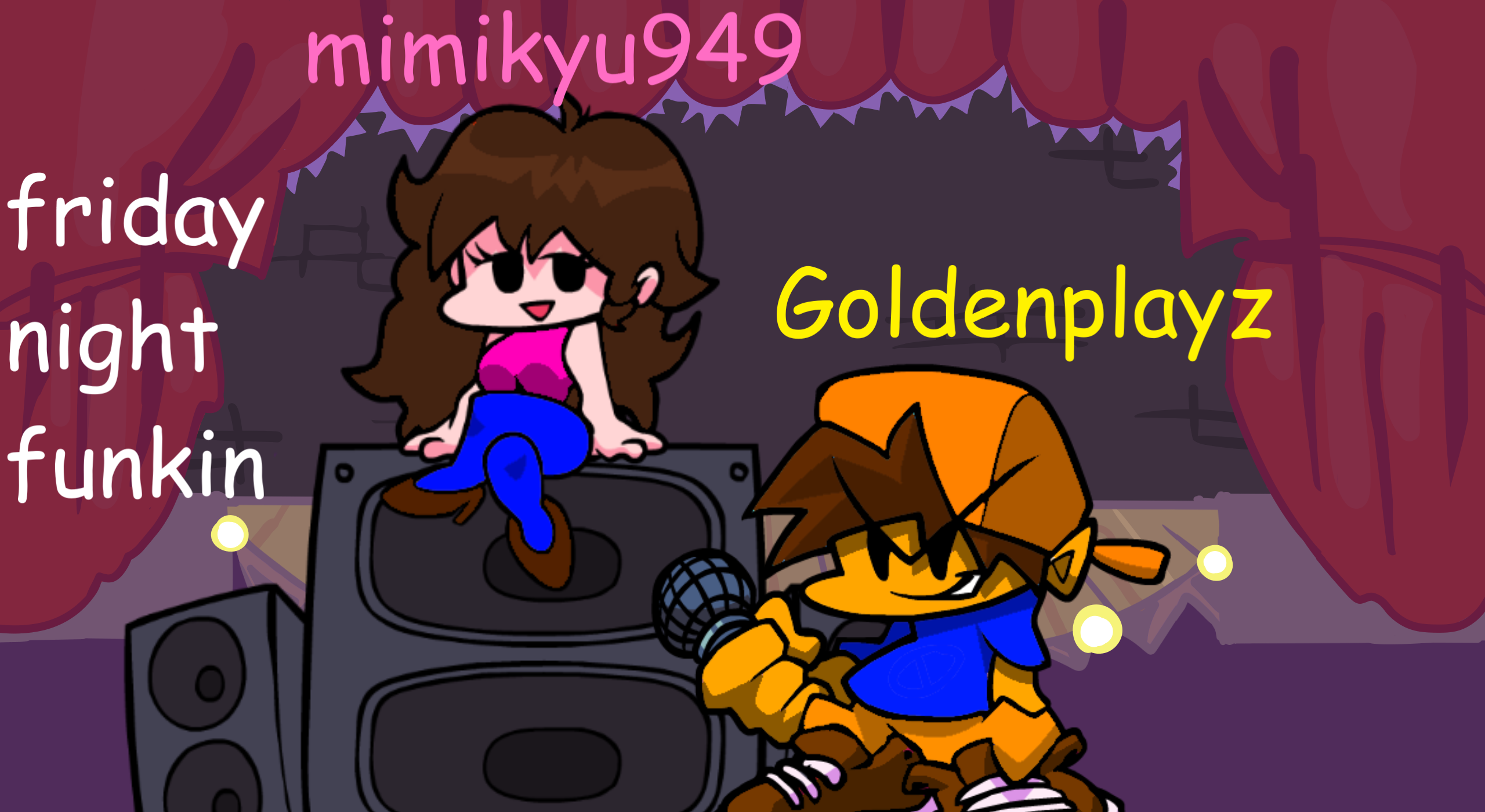 goldenplayz as bf and mimikyu949 as gf in fnf