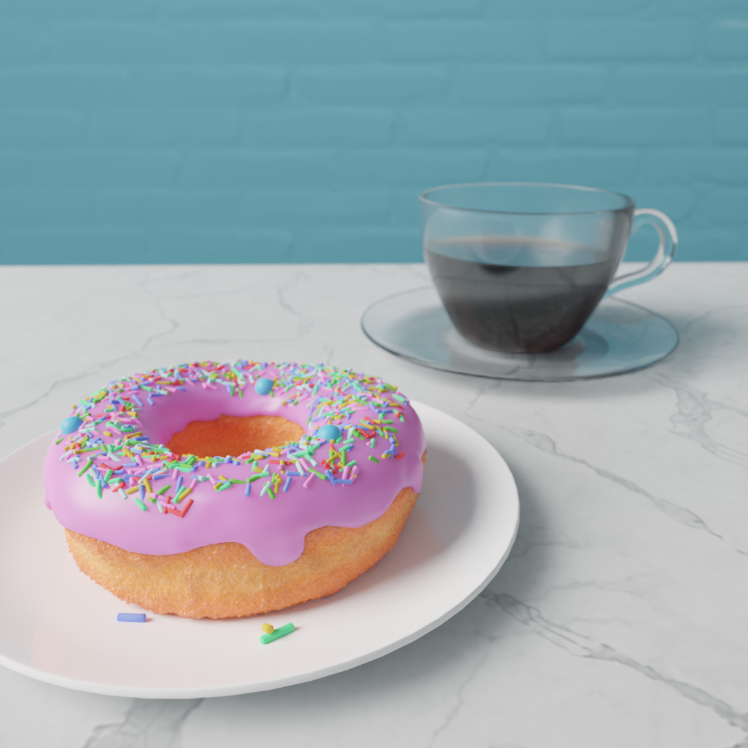 Donut and Coffee 3D