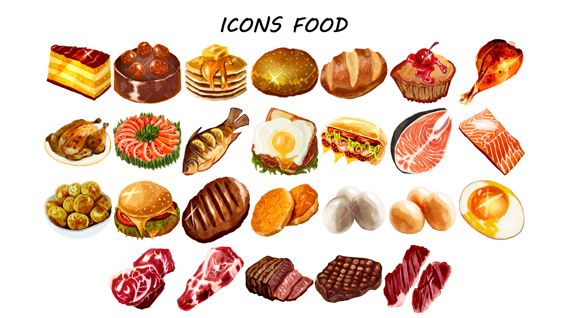 Assets: Food Icons & Inventory