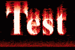 Example of burning text with ImgFire FX