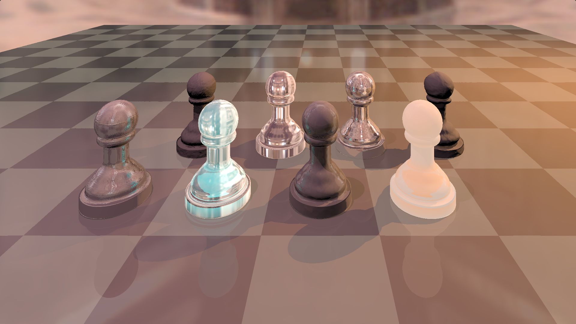 Chessboard and Pawns