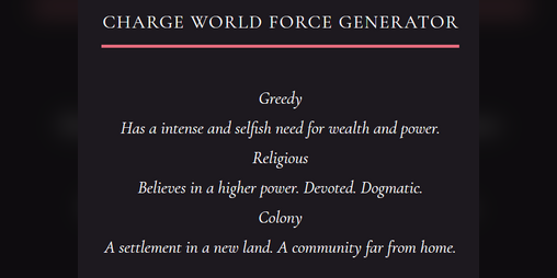 Cover image for World Force Generator