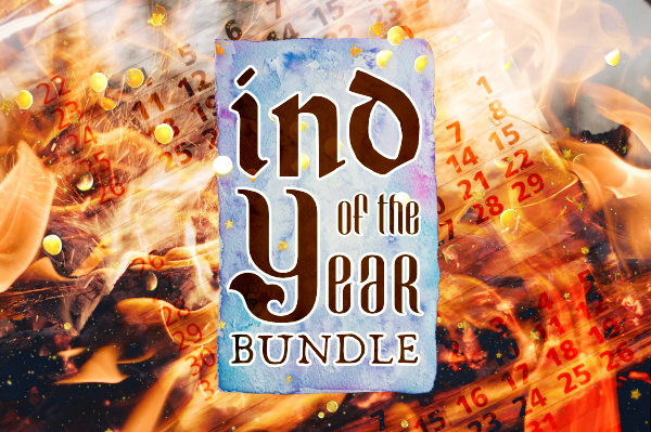 Picture of a calendar with fire. We can read the title on it: Ind of the year bundle