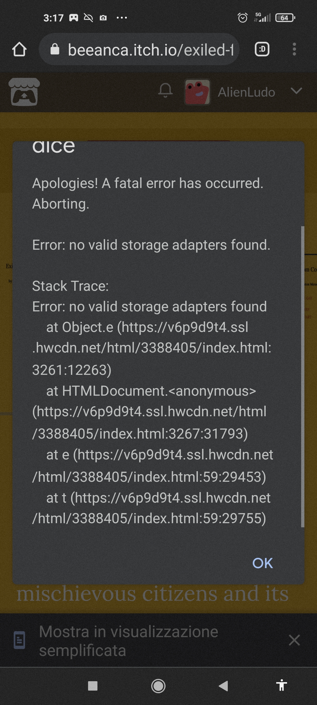 Post by AlienLudo in Exiled from Court comments - itch.io