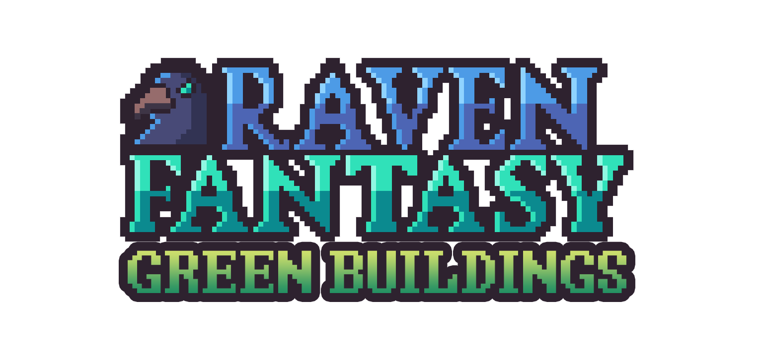 Raven Fantasy - 2D PixelArt Tileset and Sprites - Green Buildings