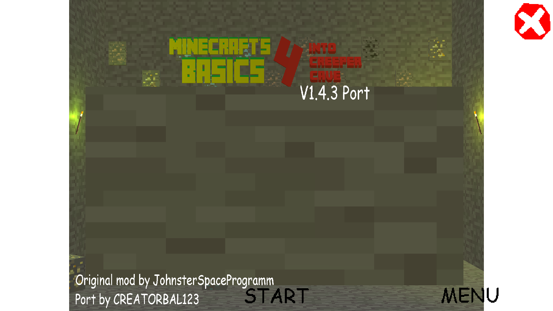 Minecraft's Basics 4: The Creeper Cave v1.4.3 Port - A Baldi's Basics Mod