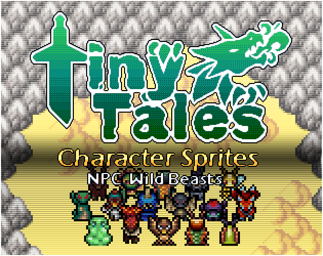 Tiny Tales Pixel 2D : Wild Beasts RPG NPC Sprite Pack by Mega Tiles