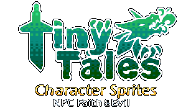 Tiny Tales Pixel 2D: Faith and Evil NPC RPG Sprite Pack