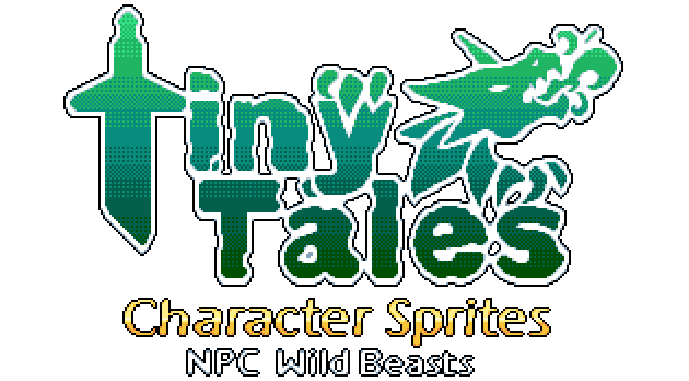 Tiny Tales Pixel 2D : Wild Beasts RPG NPC Sprite Pack