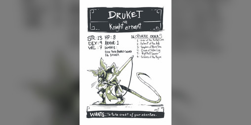 Cover image for Druket, kight errant NPC