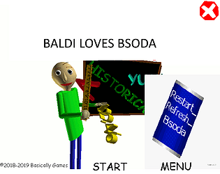 Baldi's Basics in Education mod menu by Groovy Gamer