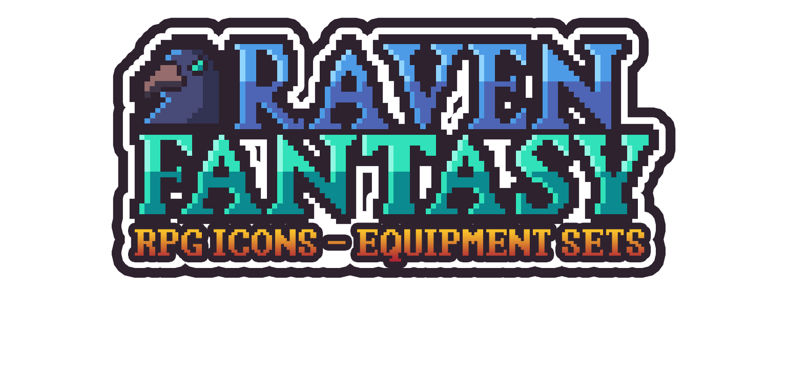 Raven Fantasy - Pixel Art RPG Icons - Equipment Sets