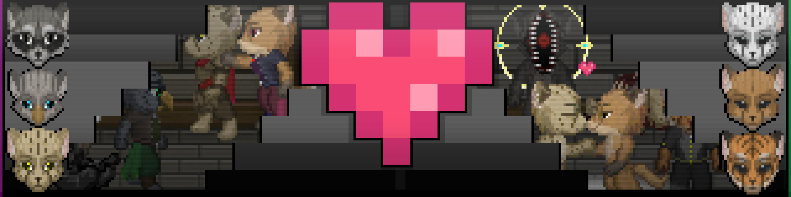 Pixel hearts Tile set RPG maker
