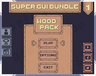 Super Gui Super GUI Bundle #1 : Wood Pack by Team Humble Shop