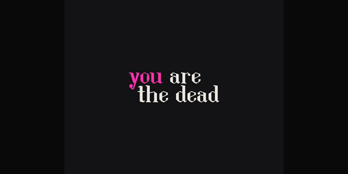 Cover image for you are the dead