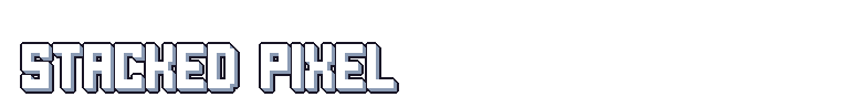 Pixel font: Stacked pixel