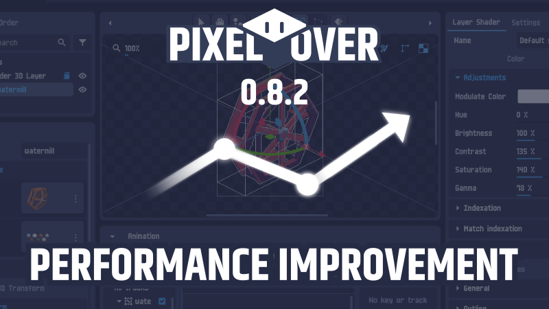 PixelOver 0.8.2 Performance improvement devlog preview