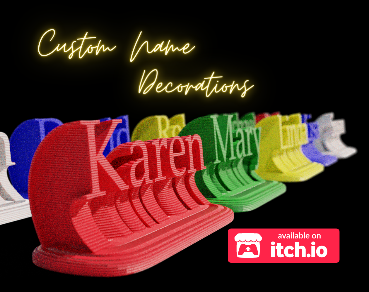 Custom Name Plate Decorations by b._.render