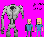 Golem Sprite, people for scale.