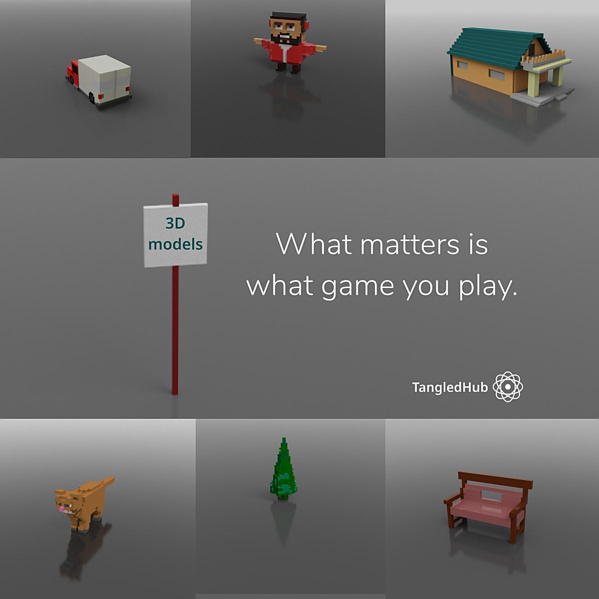 Free Tangled Voxel Game Assets