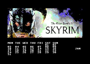 Cover image for Skyrim C64 Calendar