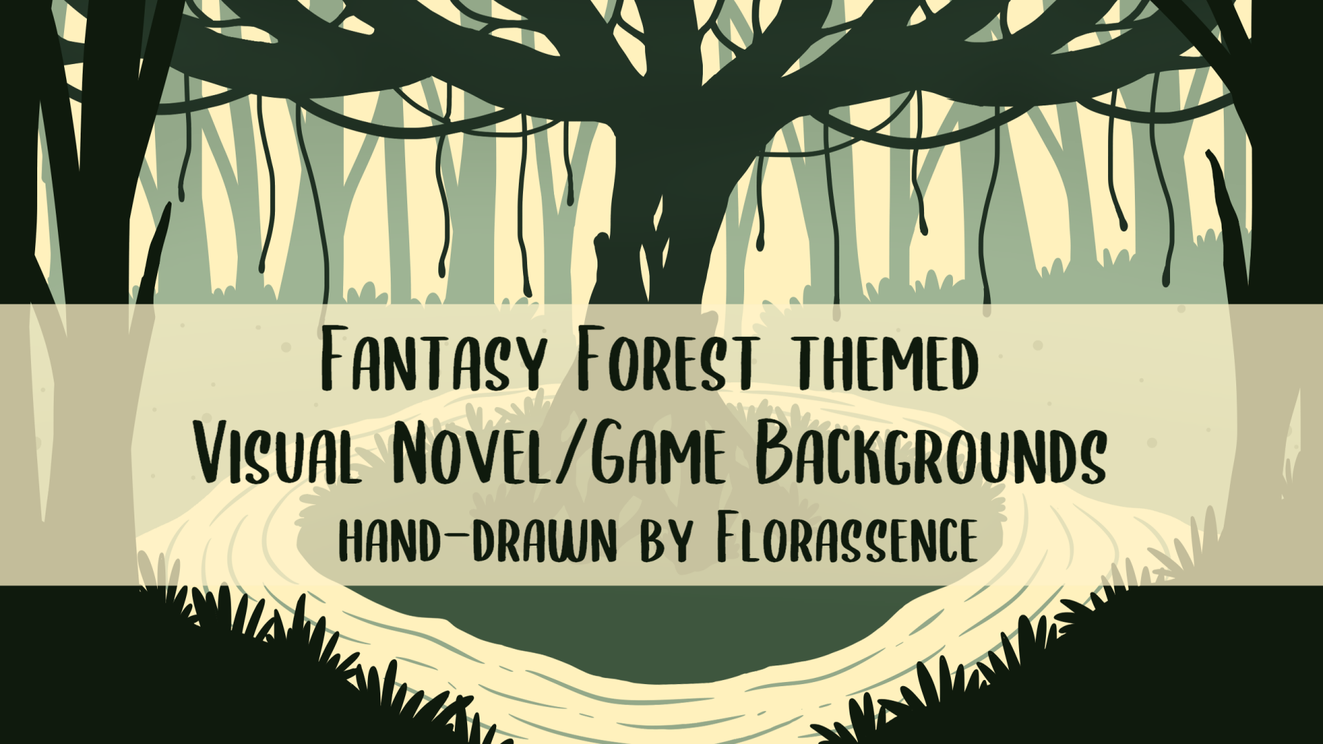 Fantasy Forest-themed Visual Novel/Game Backgrounds Pack