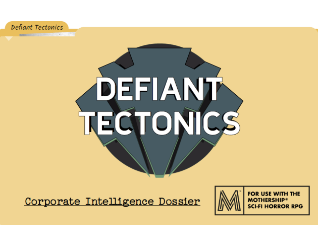 Cover image for Defiant Tectonics - Corporate Dossier