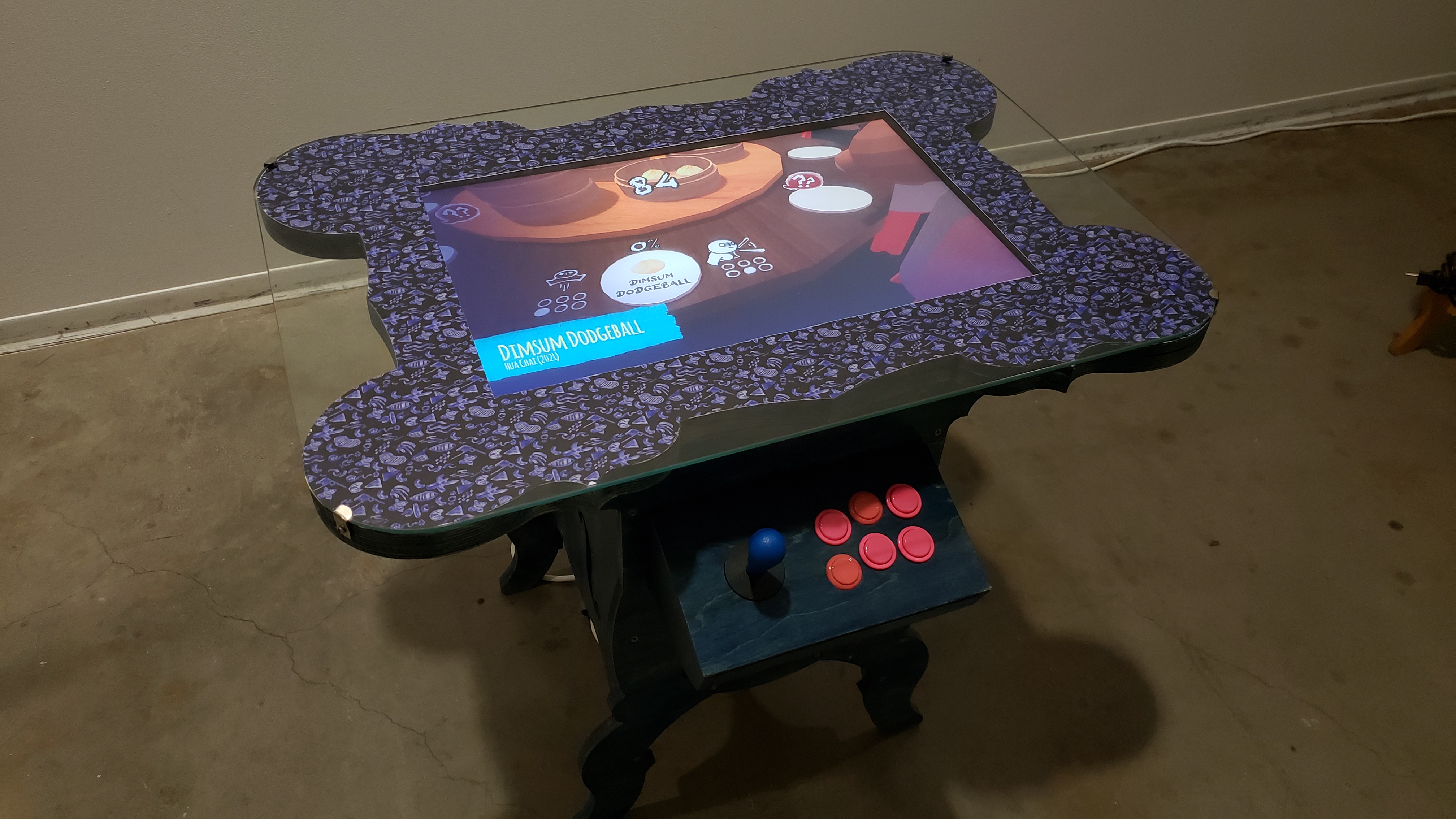 Dimsum Dodgeball in Arcade Table setup