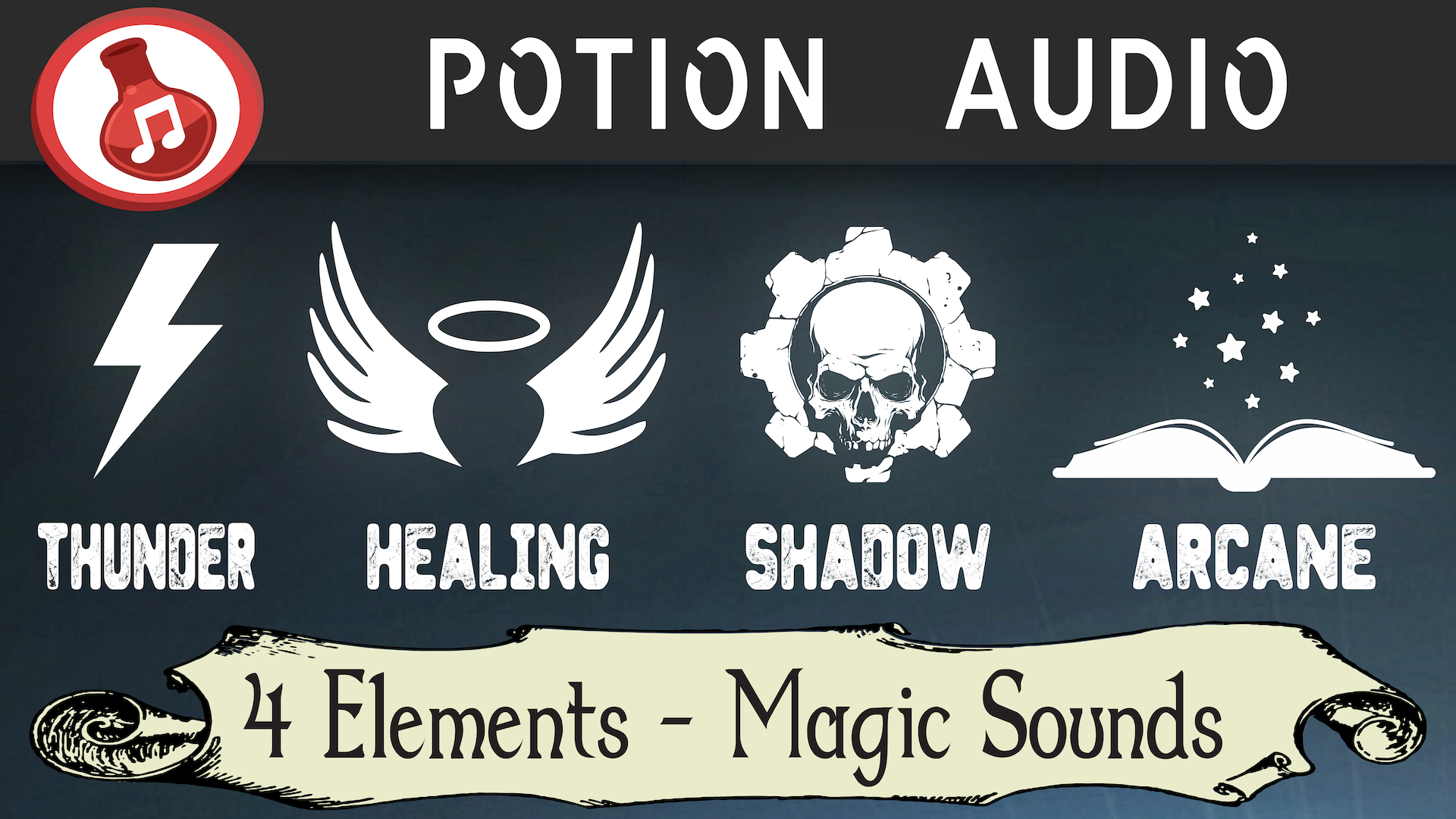 4 Elements - Magic Sounds (Thunder, Healing, Shadow, Arcane)