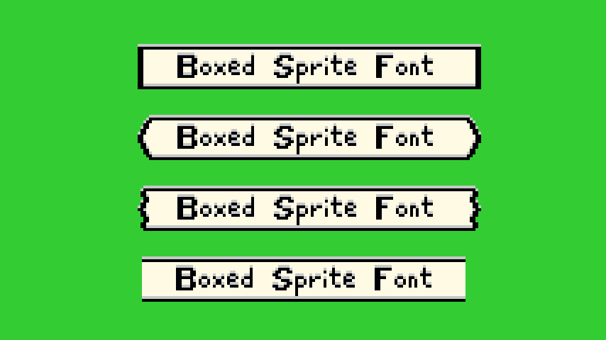 Boxed Sprite Font - Over 2700 colours combinations (+ Construct 2 & 3 kerning settings)
