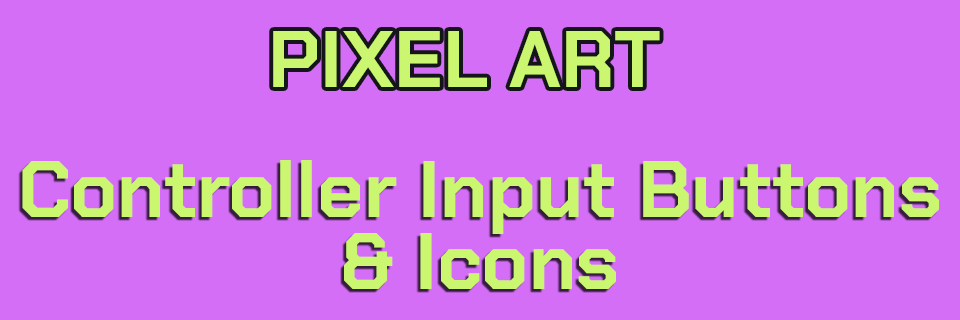 Pixel Art Controller Input Buttons & Icons
