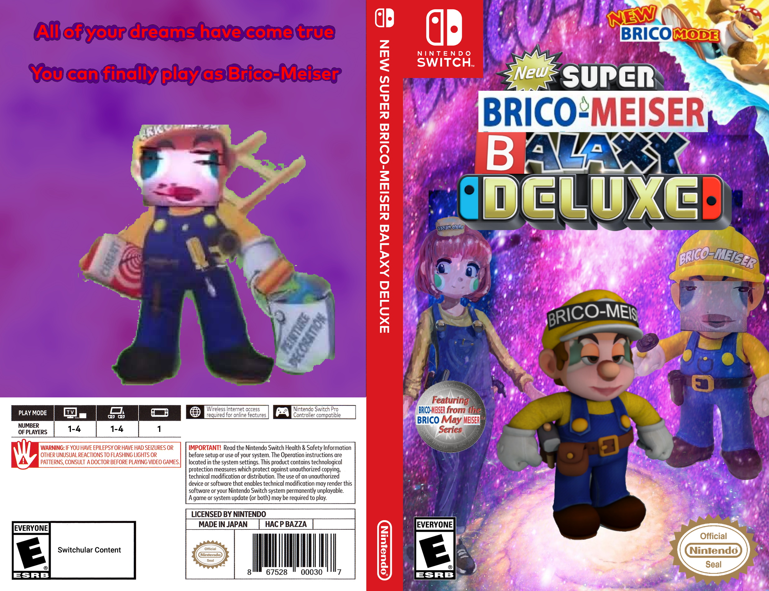 the hit videogame, Super Brico-Meiser Balaxy Deluxe