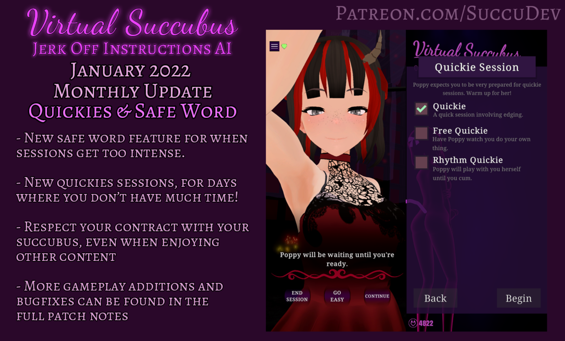 Virtual Succubus 0.25 Patch Notes - Virtual Succubus Demo by SuccuDev