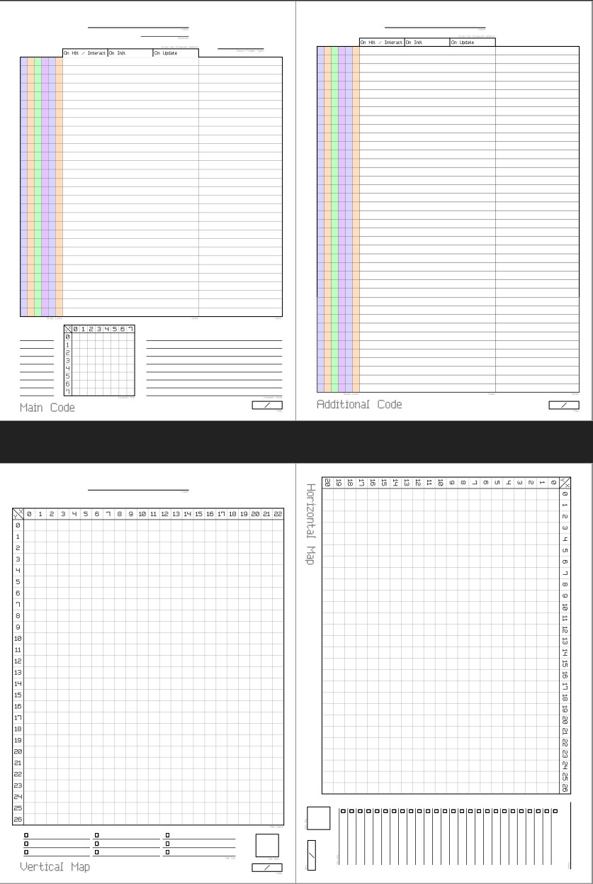 GBStudio Planning Sheets by Aaaahron