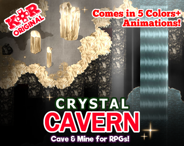 KR Crystal Cave Tileset for RPGs by Kokoro Reflections
