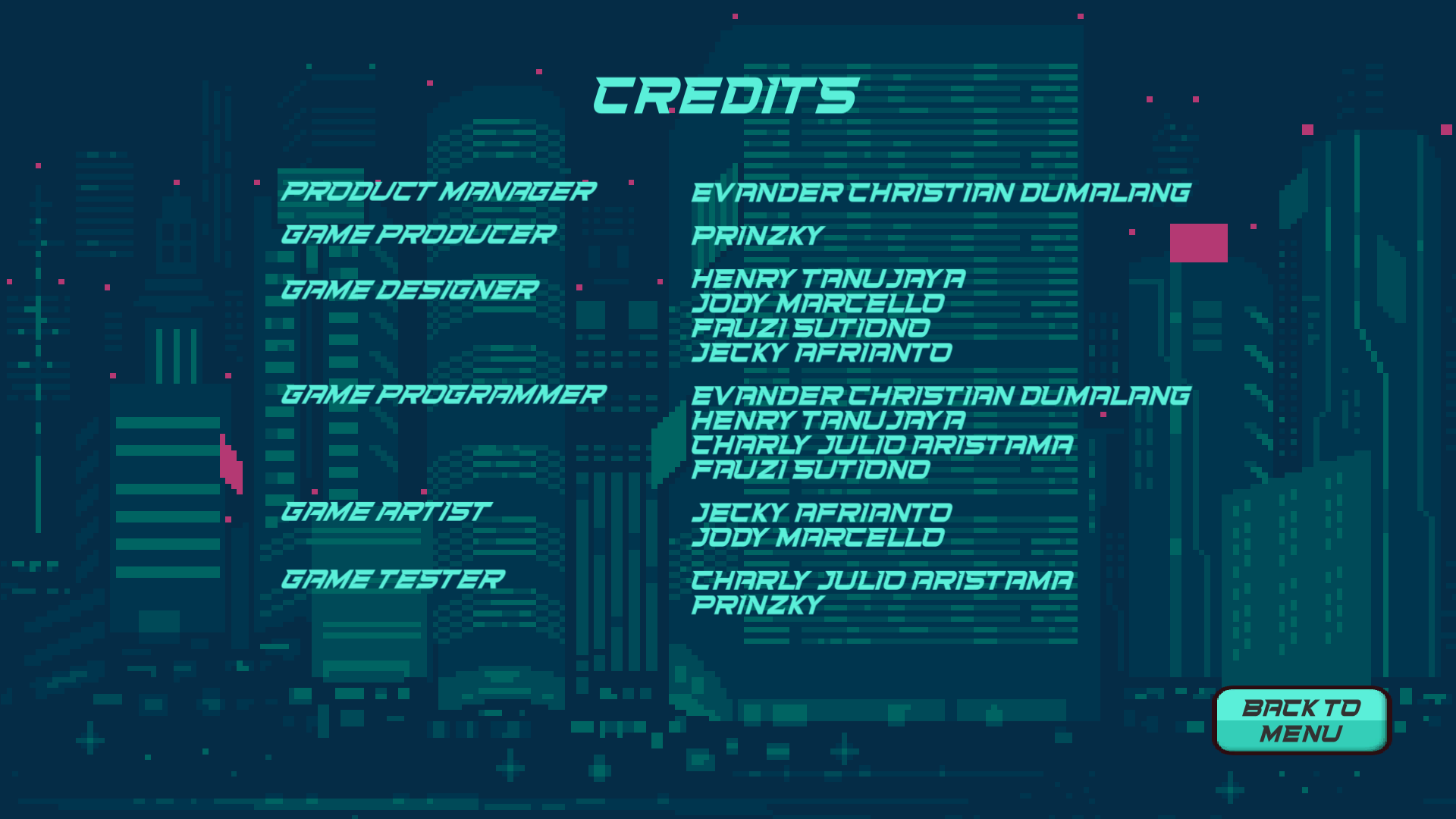 Credits Menu