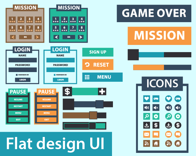 FREE Game user interface (game asset pack) by SunGraphica on