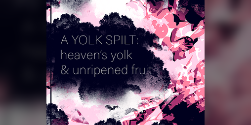 Cover image for a yolk spilt (an amadeus vu poem-zine)