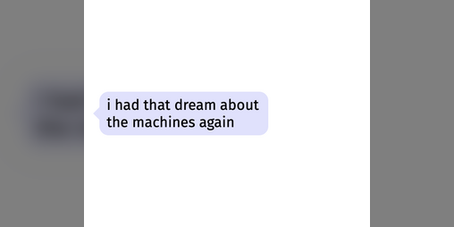 Cover image for i had that dream about the machines again