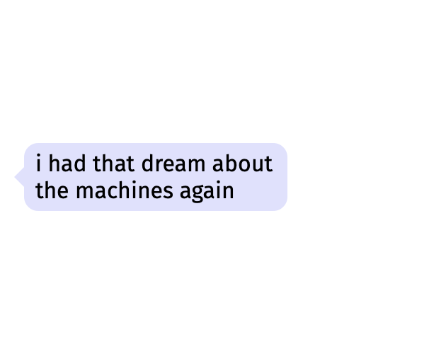 Cover image for i had that dream about the machines again