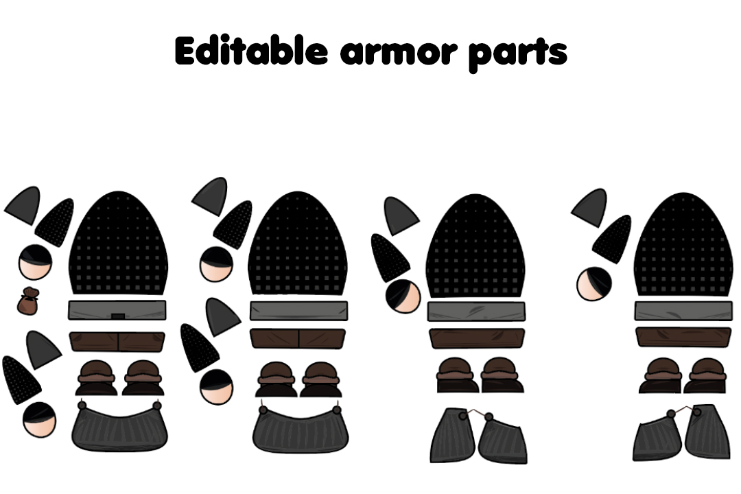 editable armor parts