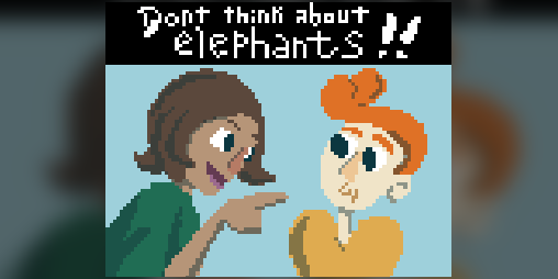 Cover image for Don't think about elephants!!