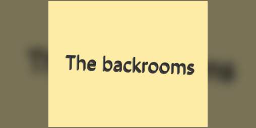Cover image for The backrooms