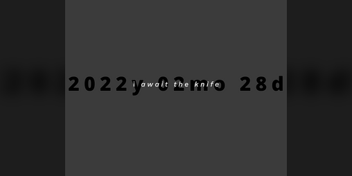 Cover image for i await the knife