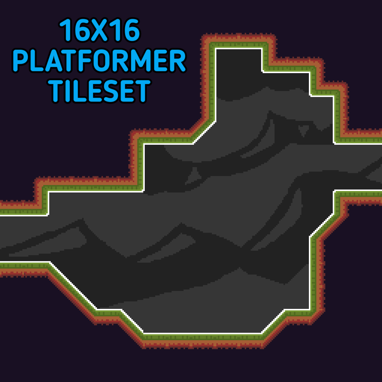 16x16 Platform Tileset by FuminoStudios. by FuminoStudio