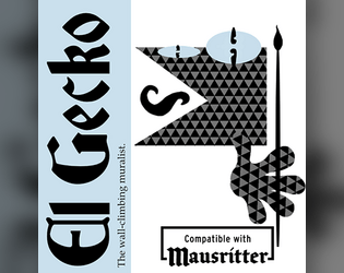 El Gecko, the wall-climbing muralist   - An NPC for Mausritter. 
