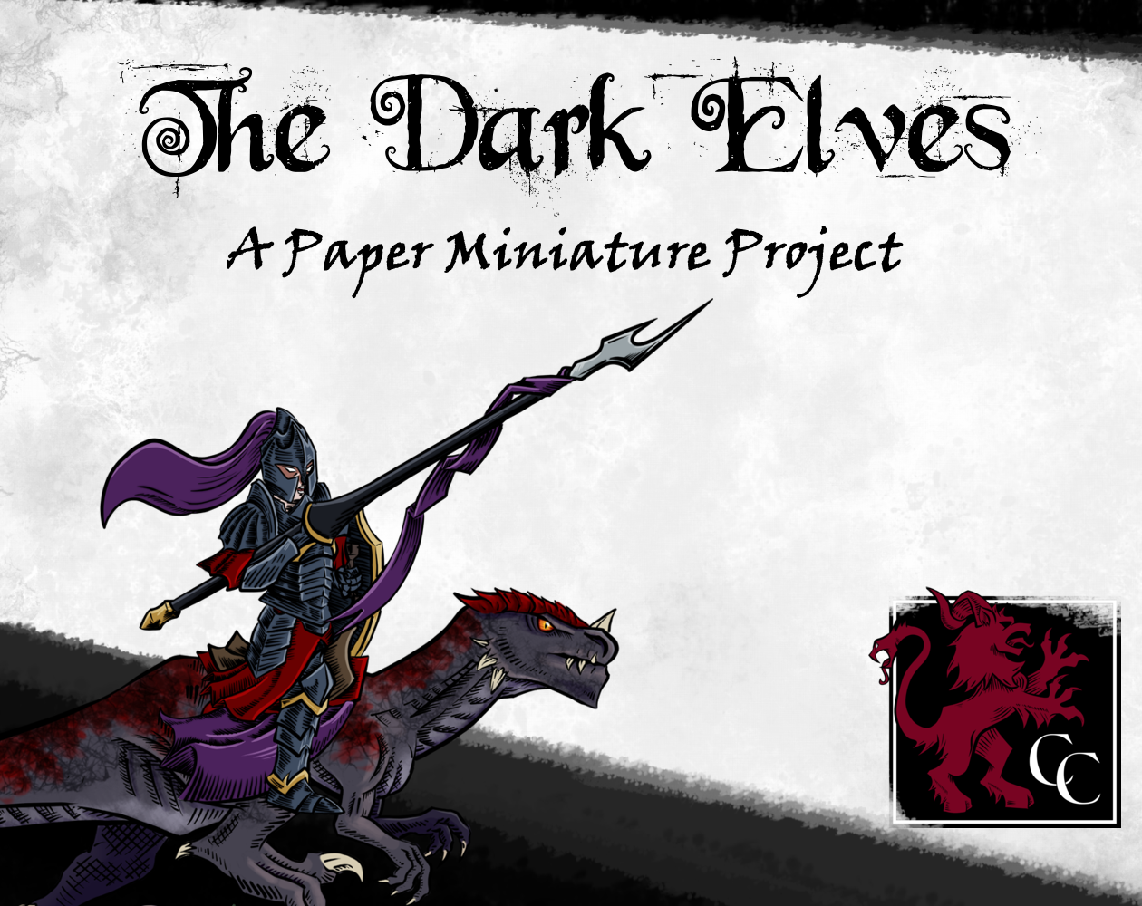 Dark Elves: A Paper Miniature Collection by Chimeric Curiosities