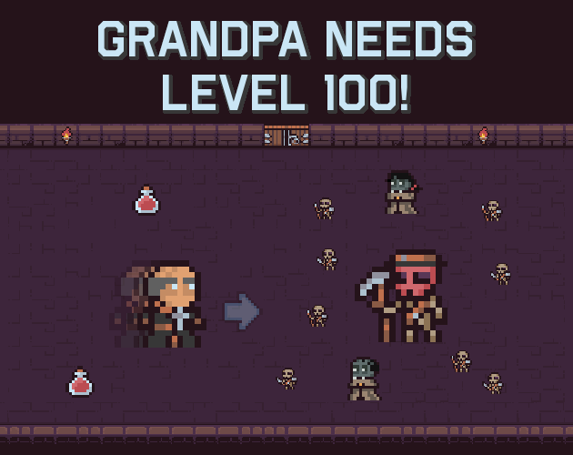 Cover image for Grandpa needs Level 100!