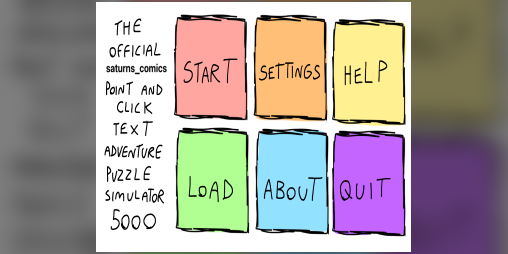 Cover image for The Official Saturns_Comics Point And Click Text Adventure Puzzle Simulator 5000